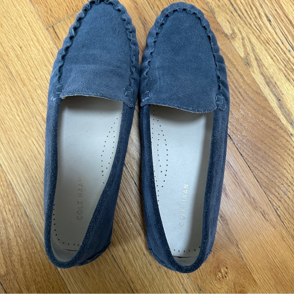 Cole Haan blue suede driving shoes